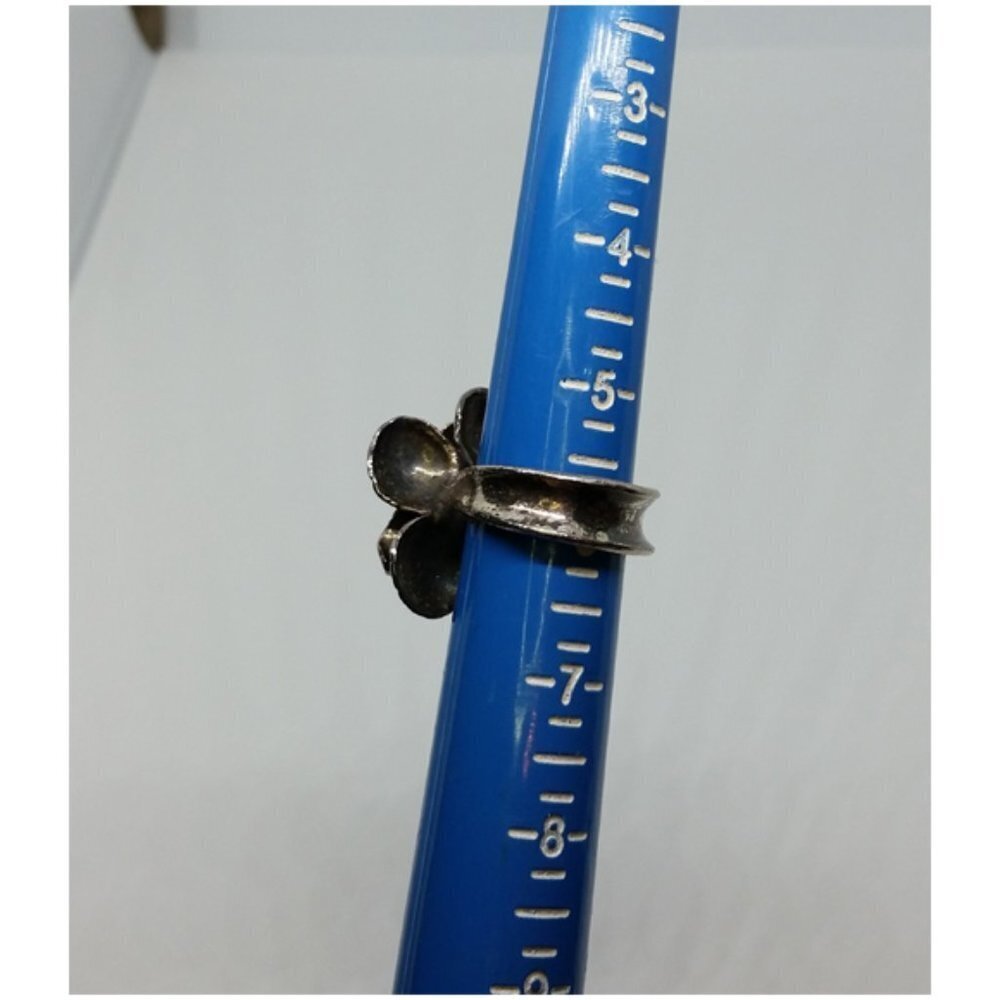 Artisan Solid Sterling Silver 925 Blooming Flower… - image 3